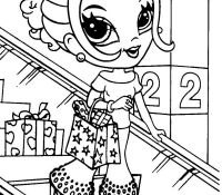 Lisa Frank love shopping Coloring Page