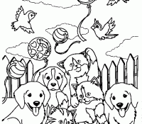 Forest, Casey, Caymus, Playtime, Sunflower, and Spotty Coloring Page