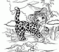 The Leopard Hunter Coloring Page