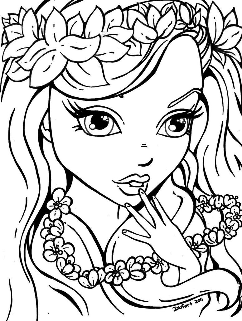 Beautiful Girl Coloring Page