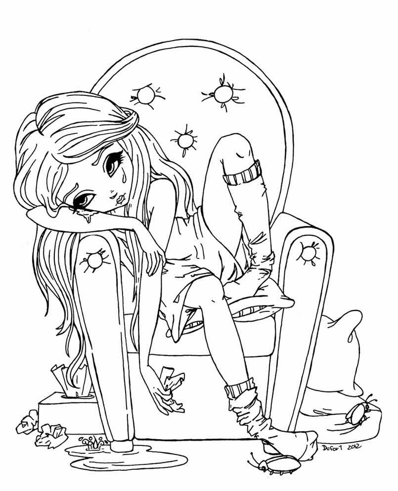 Sad Cafards Coloring Pages