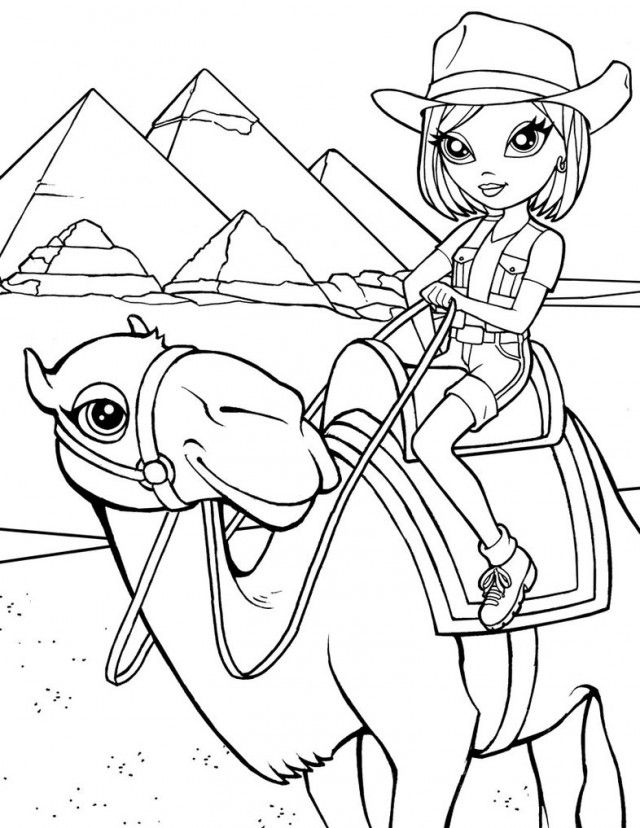 Cowgirl From Lisa Frank Coloring Page