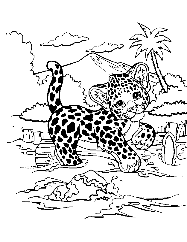 O caçador de leopardos de Lisa Frank para impressão