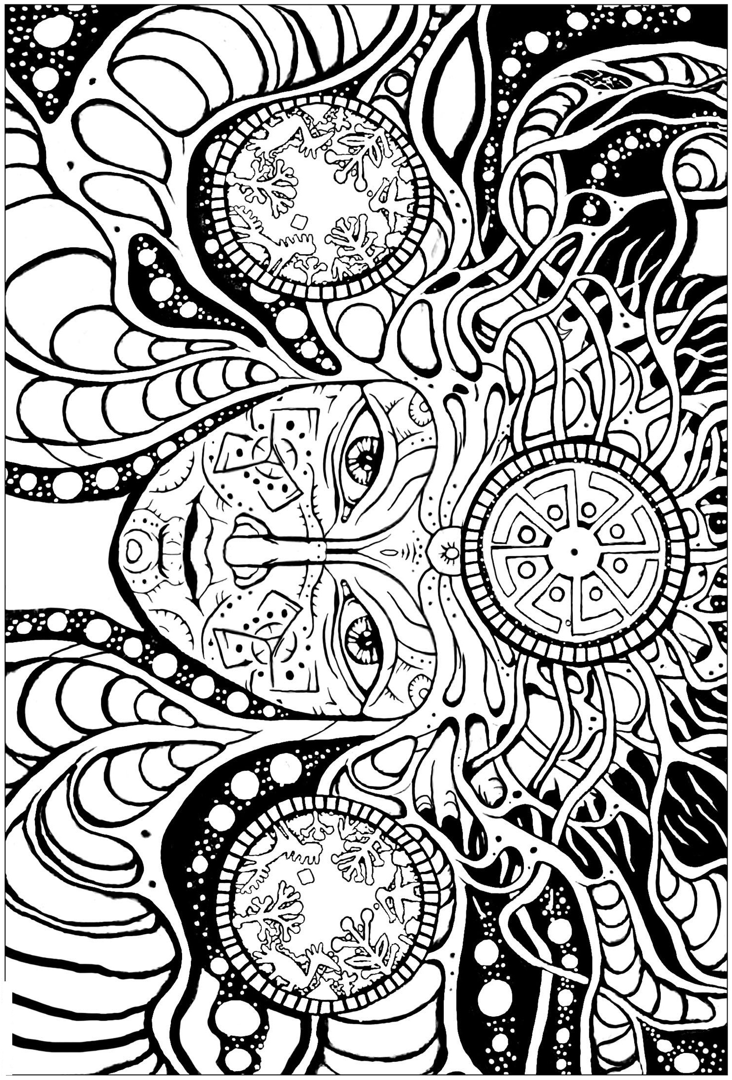 psychedelic coloring pages coloring pages for kids and adults