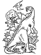 Pteranodon And Bipedal Stegosaurus Coloring Pages