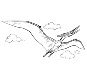 Pteranodon Flying Coloring Page