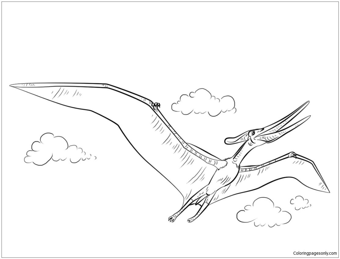 Pteranodon volando desde Pteranodon