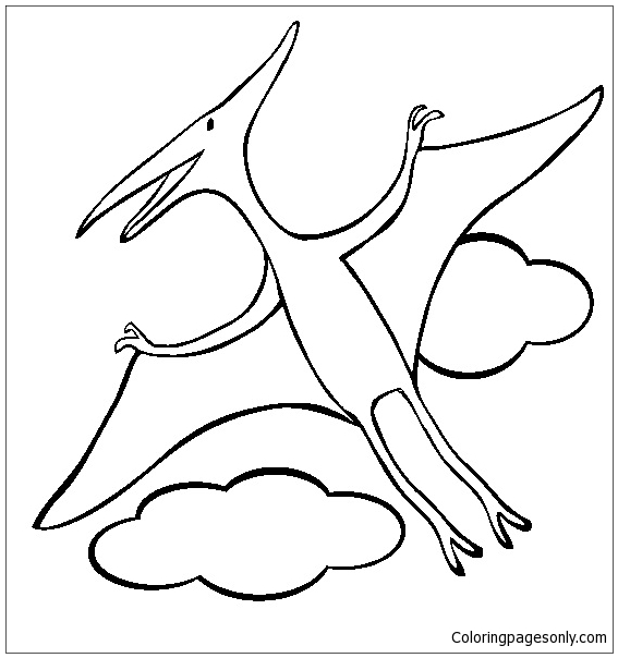 Pterodactyl 1 Coloring Pages Dinosaurs Coloring Pages Coloring