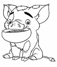 Pua Pig From Moana 2 Coloring Page
