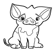 Pua Pig From Moana 6 Coloring Page