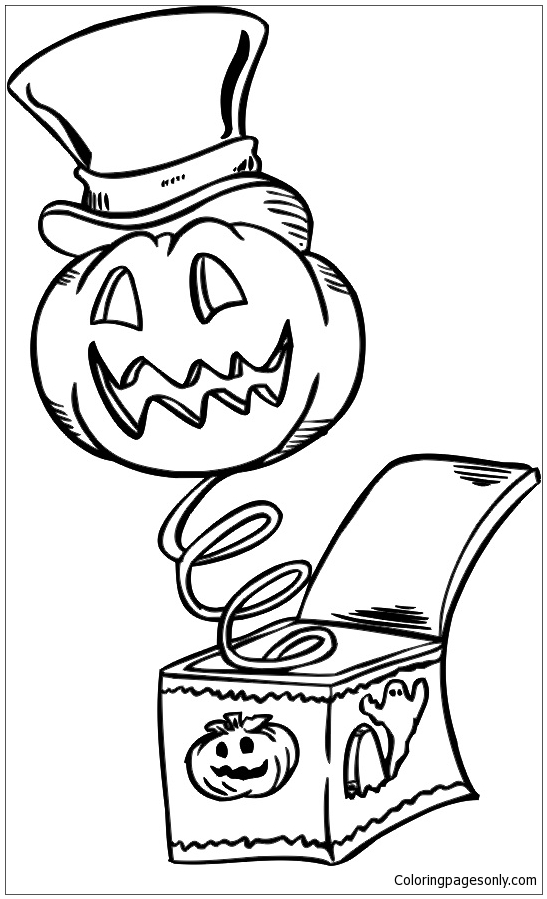 Pumpkin Head 1 Coloring Pages - Halloween Coloring Pages - Coloring