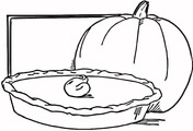 Раскраска Тыквенный пирог