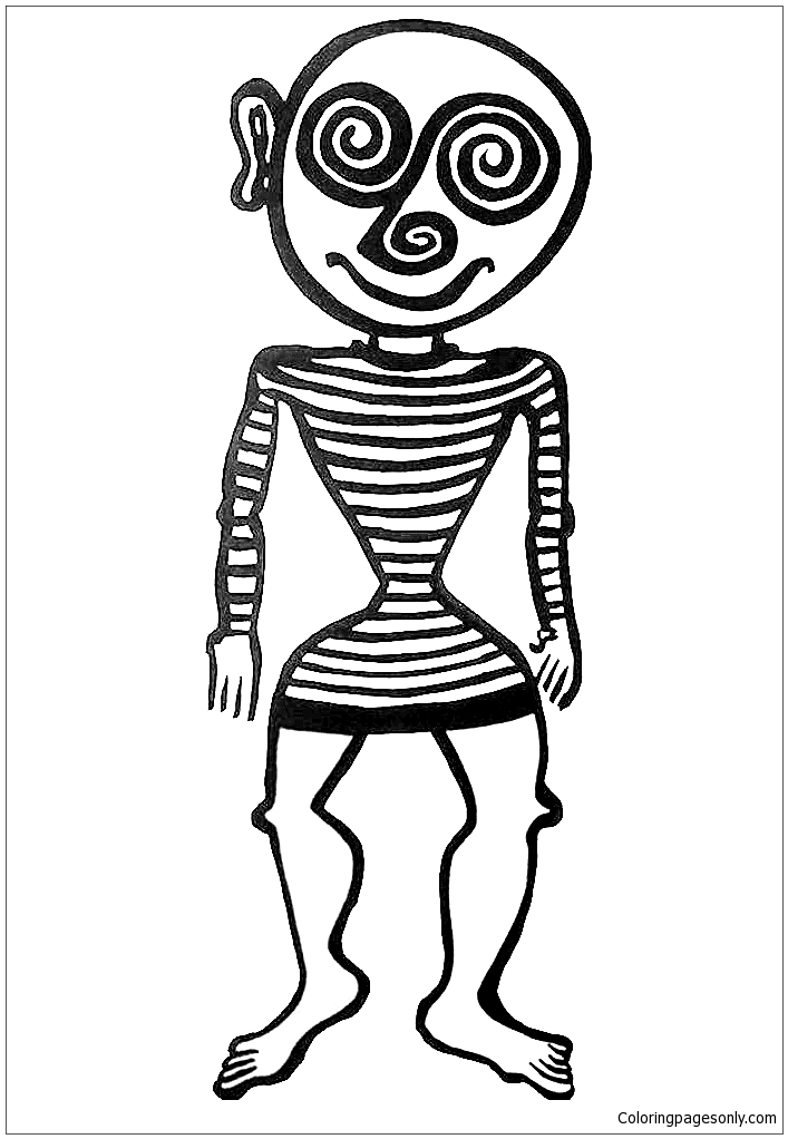 Puppet Man by Alexander Calder Coloring Page