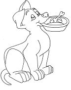 Puppies Hungry Coloring Page