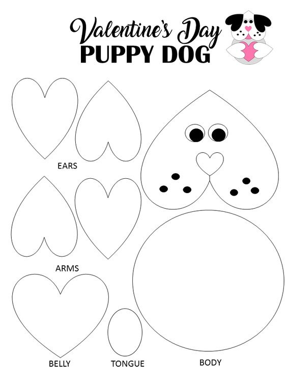 Puppy Dog Valentine Day Coloring Pages