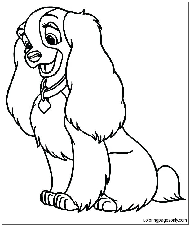 Puppy Husky Coloring Page