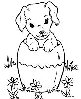 Puppy In A Jar Coloring Pages