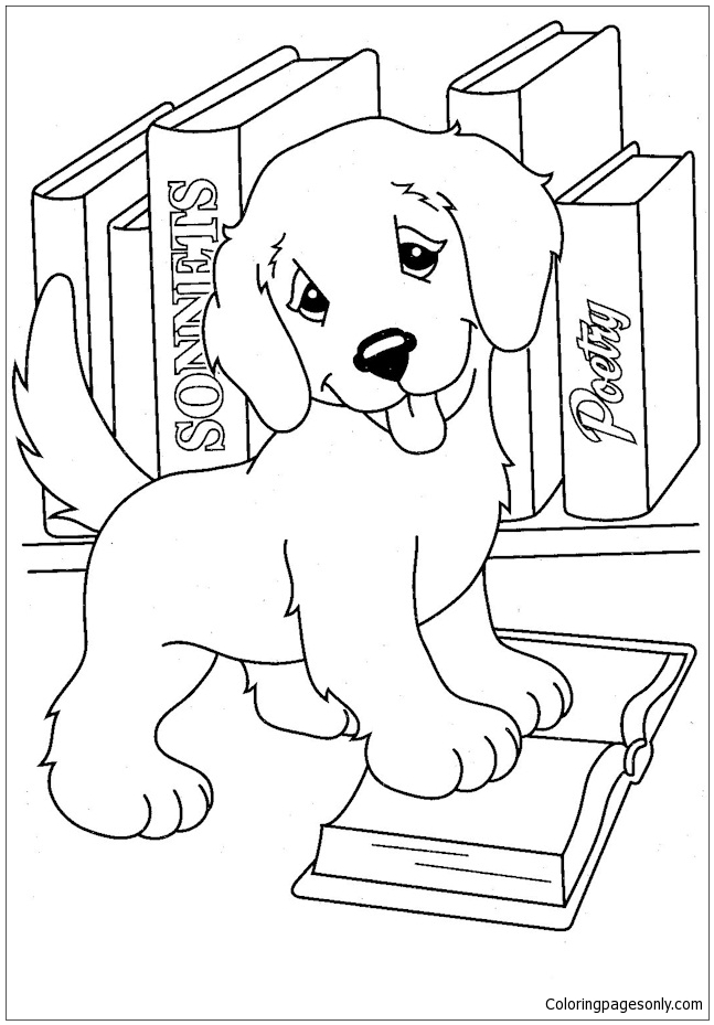 Love You Puppy Coloring Pages Puppy Coloring Pages Free Printable ...