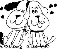 Puppy Love Valentine Coloring Page