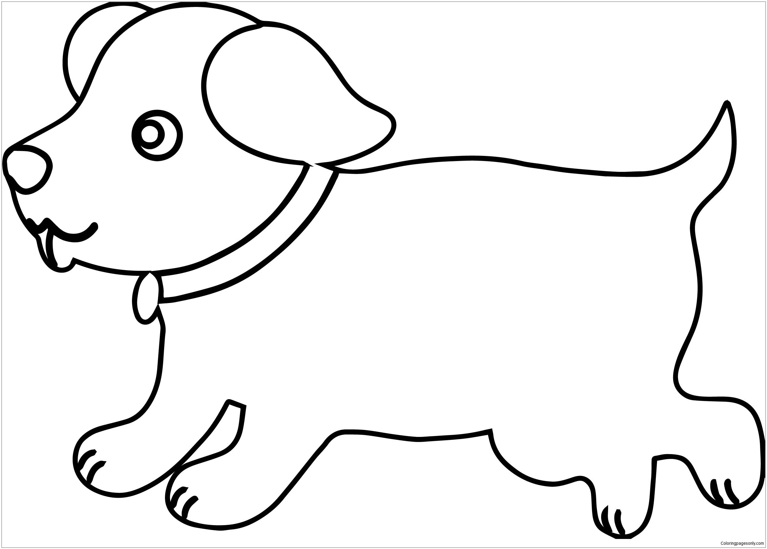 Puppy Outline Dog Puppy Coloring Pages