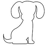 Puppy Stencil Coloring Page