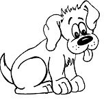 Puppy Tired Coloring Page