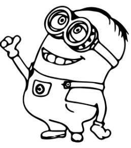 Purple Minion Coloring Pages