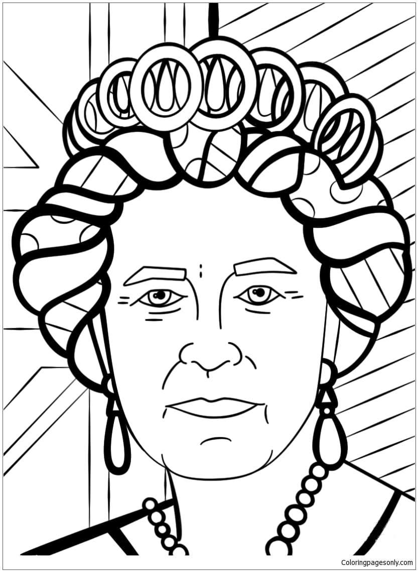 queen elizabeth by romero britto coloring pages arts culture coloring pages coloring pages for kids and adults