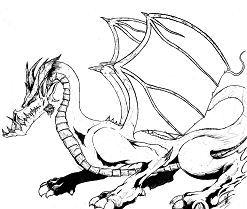 Quick Dragon Coloring Page