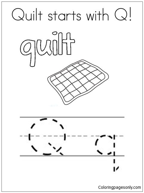 Quilt Starts With Q from Letter Q