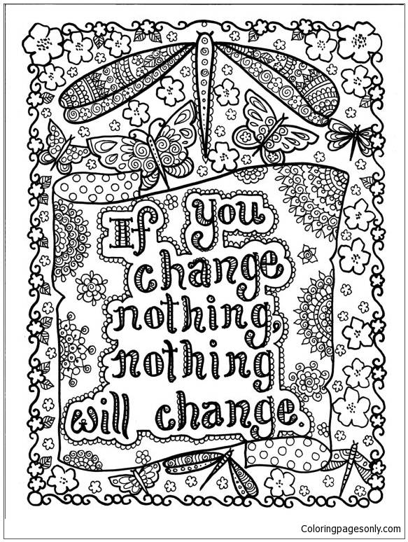 Quote Inspiring Coloring Pages