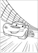 McQueen wants to finish first in racing from Disney Cars Coloring Page
