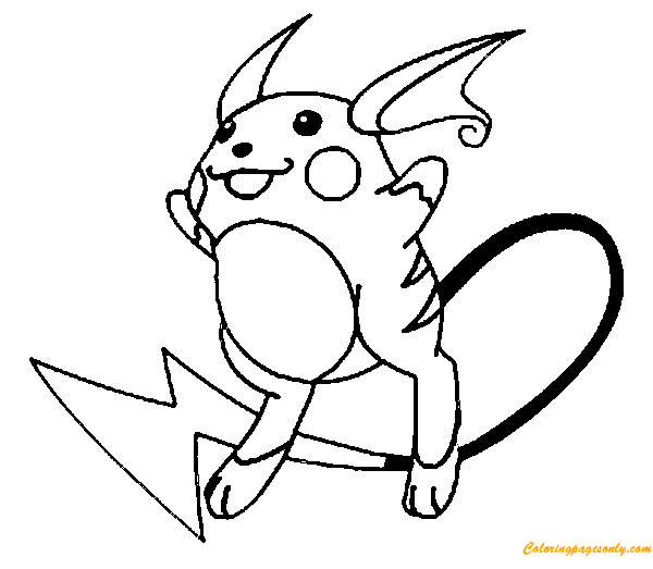 Raichu Pokemon Kleurplaat