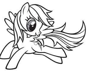 Rainbow Dash 1 Coloring Pages