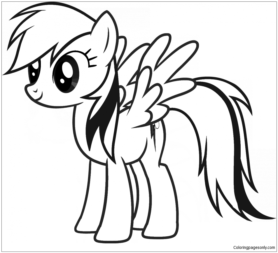 Rainbow Dash 2 Coloring Pages