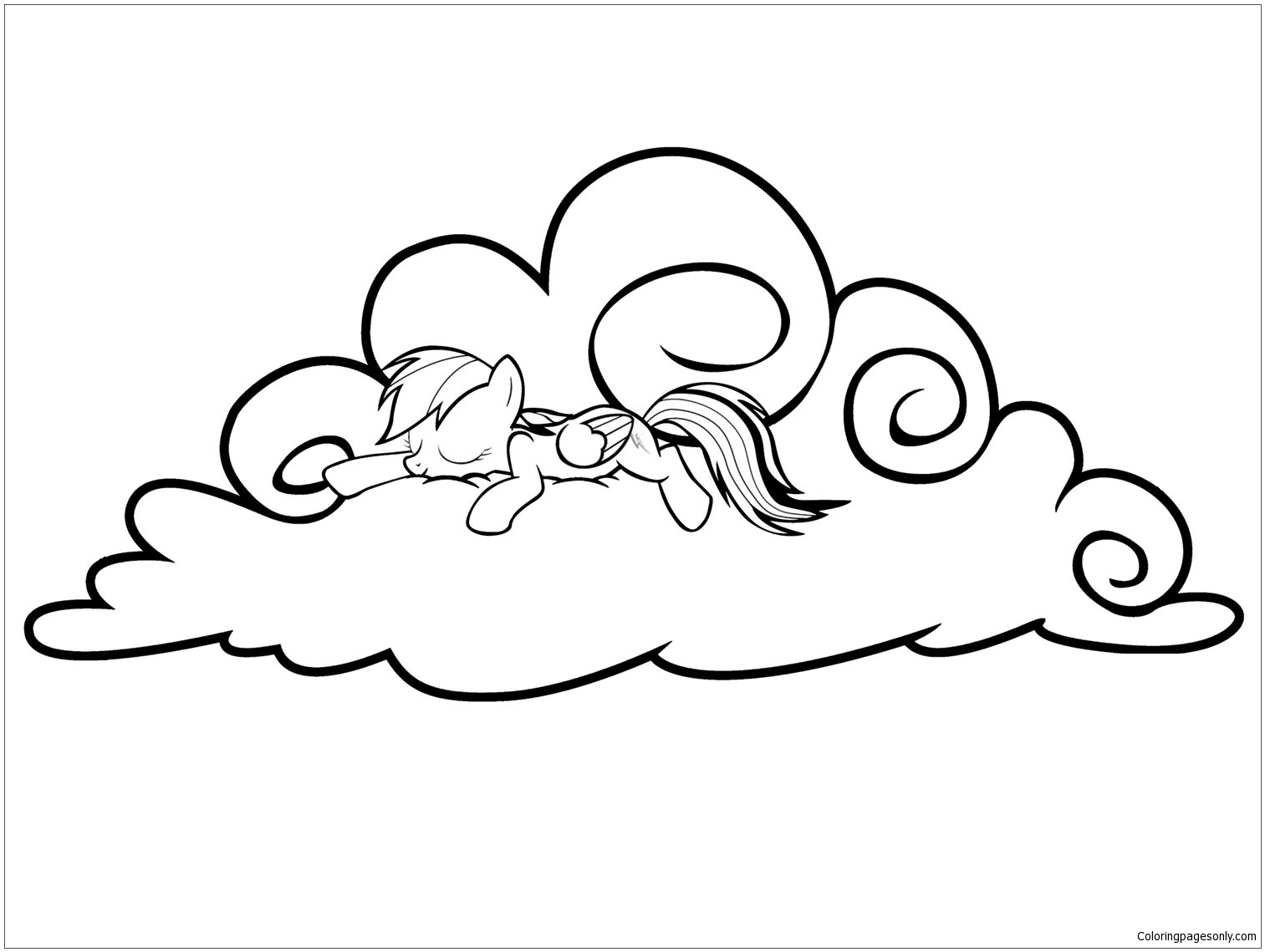 Rainbow Dash 4 Coloring Pages