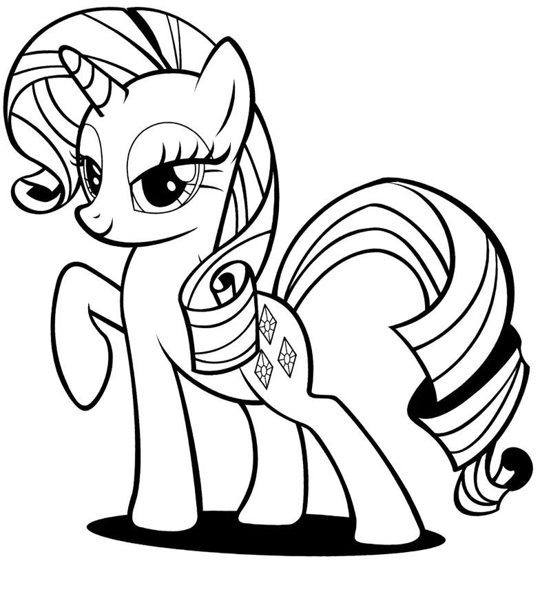 Rainbow Dash 可爱的小马 Coloring Page