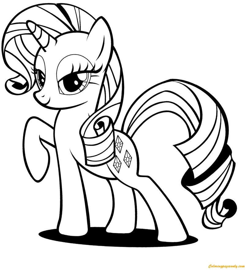 Rainbow Dash Cute Pony Coloring Pages