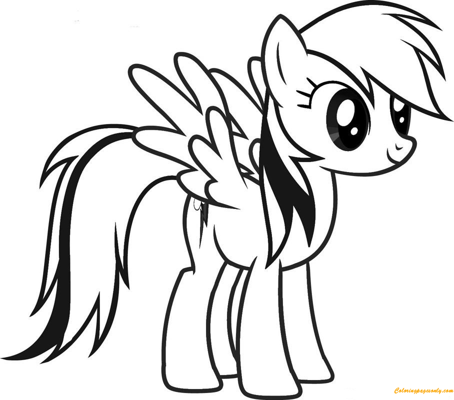 Rainbow Dash Cute Coloring Pages