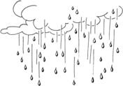 Raining Coloring Page