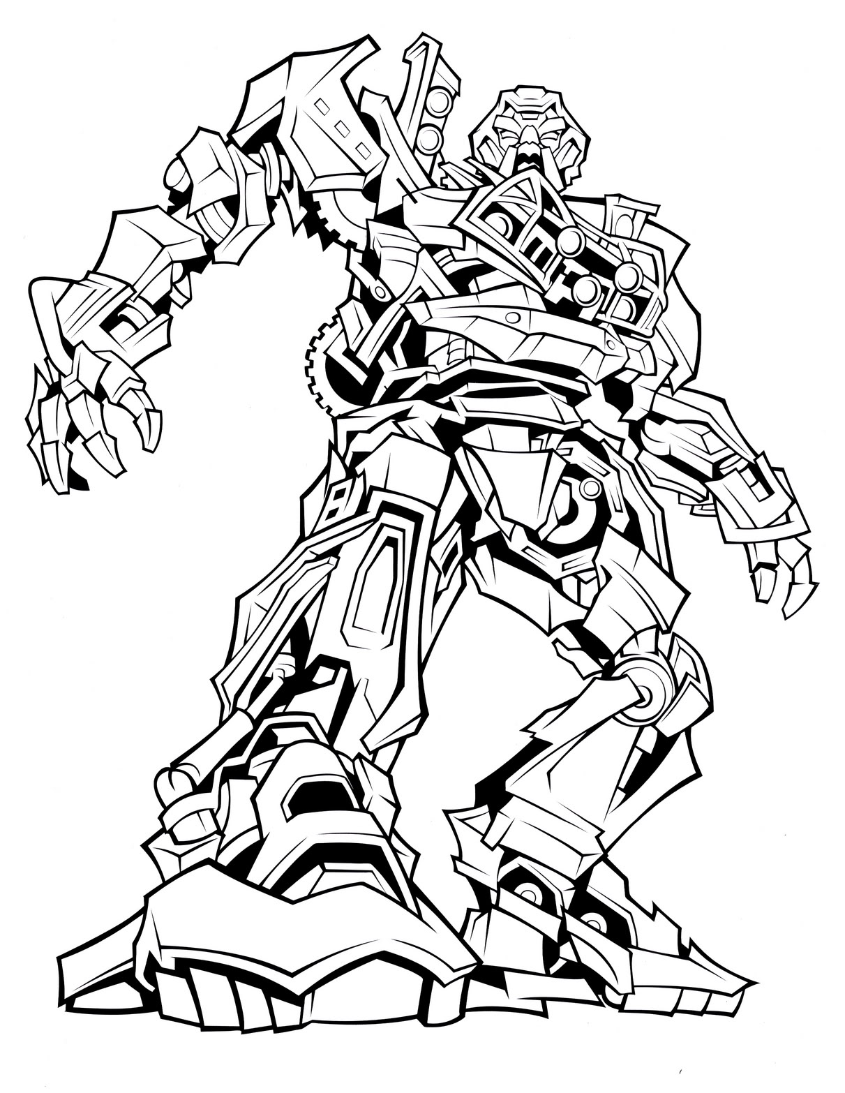 Cricchetto dalla pagina da colorare di Transformers