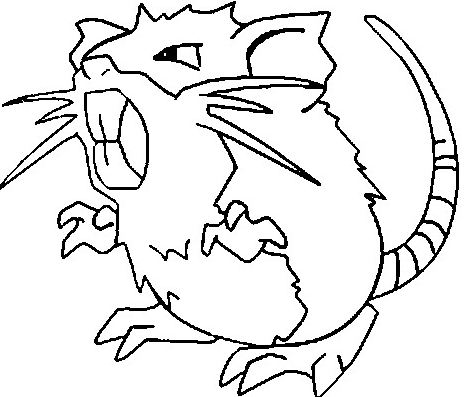 Raticate Coloring Pages