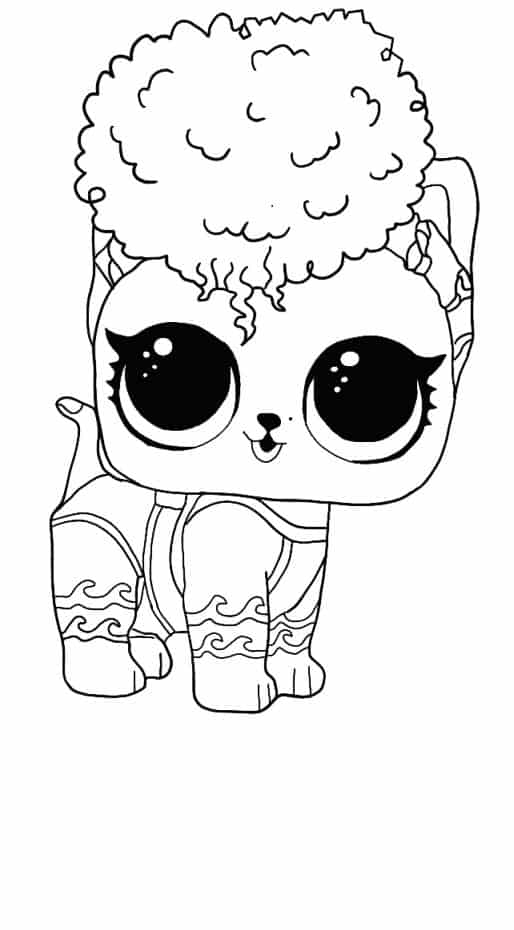 Coloring page DJ K9  Coloring LOL dolls printout