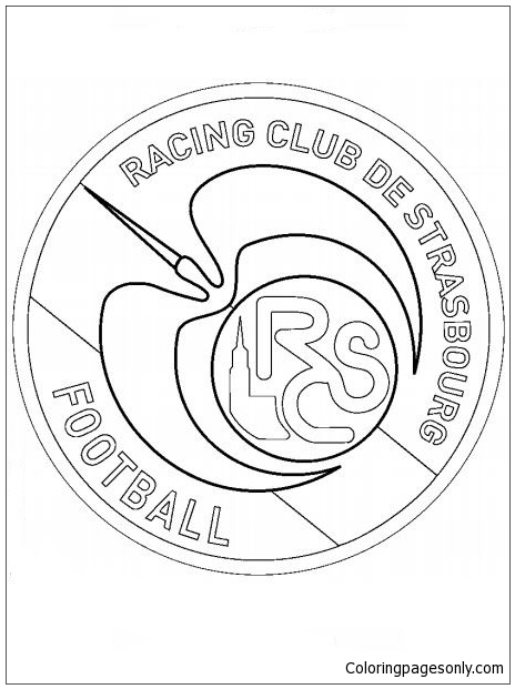 Página para colorir RC Estrasburgo Alsácia