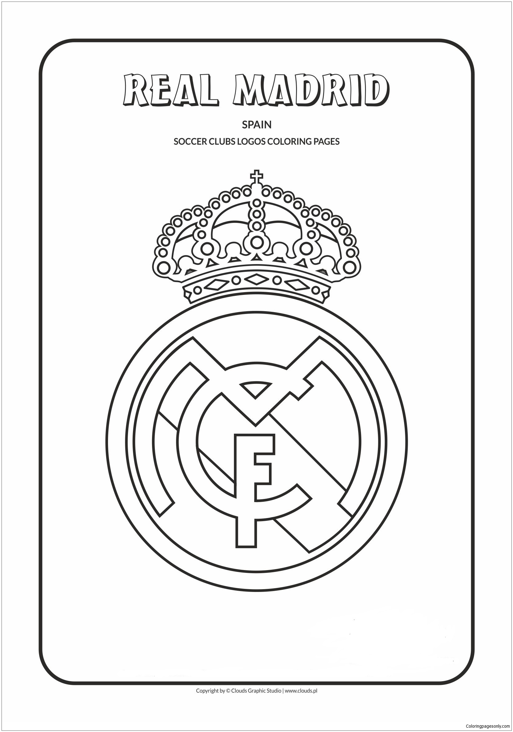 Desenho do Real Madrid para colorir