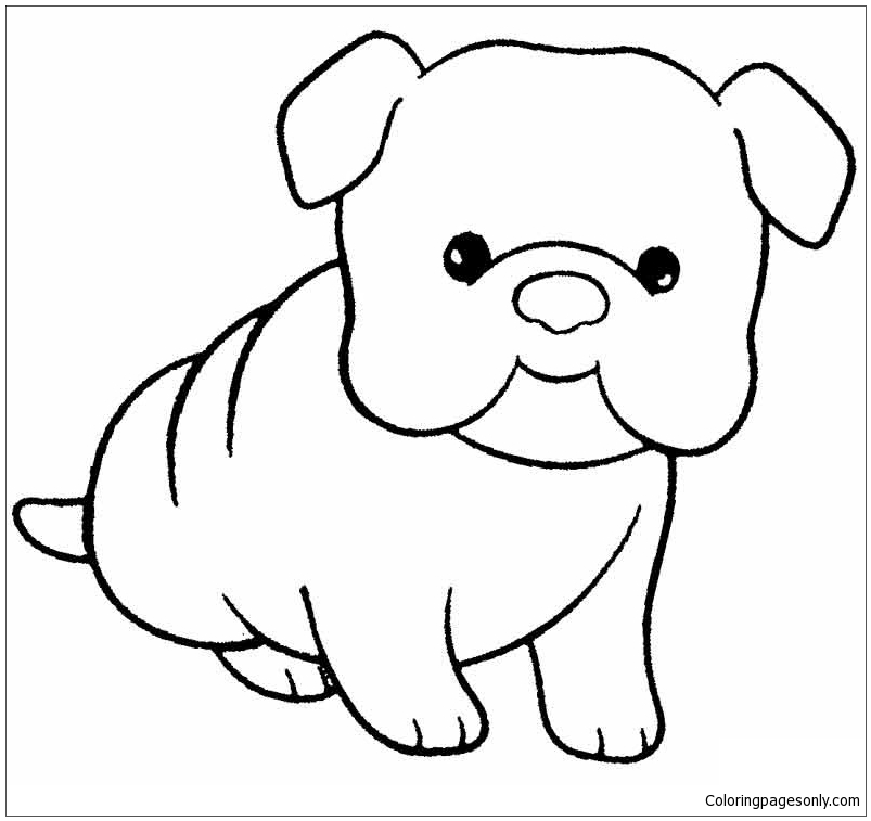 Real Puppies Coloring Page