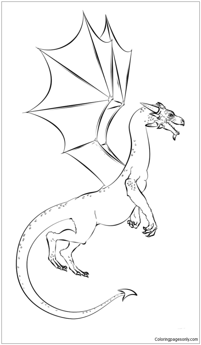 Realistic Dragon Coloring Pages