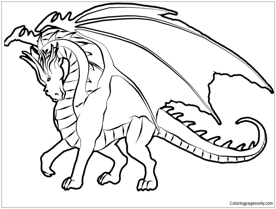 realistic dragon coloring pages