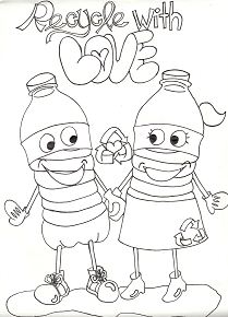 Recycle With Love Coloring Page