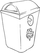 Recycling Bin Coloring Pages